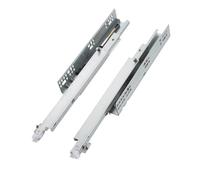 Riel deslizante de cajón de tres secciones con amortiguación y cierre suave for gabinetes de madera, de 10 a 24 pulgadas, capacidad de carga de 77 lb 1 Pair(22in)