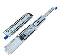 Riel Deslizante De Cajón Telescópico Guías Para Cajones Con Cojinetes De Bolas Montados Lateralmente Con Bloqueo Tres Secciones Deslizantes Industriales De 76 Mm De Ancho 1 Par(azul,900mm)