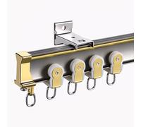 Riel deslizante de riel de cortina resistente, sistema flexible montado en la pared para ventanas de bahía y espacios curvos, barra de ducha flexible y cortable para una fácil instalación