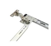 Riel deslizante for puerta abatible, armario for vino, pista plegable, ahorro de espacio, bisagra for muebles(Length 45cm)