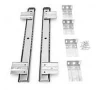 Riel Deslizante para Teclado de Acero Laminado en Frío, 2 Piezas, Grosor Reforzado, Negro - Alta Durabilidad, Instalación Ajustable, Uso en Escritorio para Computadora (Blanca)