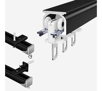 Riel divisor deslizante de aluminio de 1 m a 10 m, longitud ajustable, montaje en techo y pared, funcionamiento suave y silencioso, ideal para decoración del hogar, fácil instalación, ahorro de