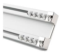 Riel Doble para Cortina de Lujo, Resistente, de 2,6 m/8,5 pies para Montaje en Techo, para Dividir ambientes, Elegante Acabado Blanco para el hogar y la Oficina, diseño Integrado para una fá