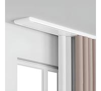 Riel Doble para Cortinas de 2,3 a 19,7 pies, riel de Techo para Cortinas, Barra de Cortina de Aluminio, Barra de Cortina Deslizante para privacidad en Sala de Estar y Dormitorio (Blanco, 4,2