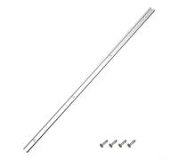 Riel en T de aluminio para mesa de enrutador y sierra de cinta, ranura de inglete de 3/4 x 1/2 pulgadas con guía central, compatible con soporte de abrazadera de trinquete para proyectos de