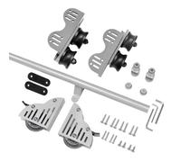 Riel extensible de 3,3 a 20 pies para herrajes de escalera deslizante de biblioteca, kit de herrajes para escalera retráctil con ruedas con freno inferior (sin escaleras)(200cm Kit de pista)