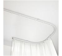 Riel flexible de aluminio de 1,25 m, con capacidad de carga de 20 kg, ideal para divisores de habitaciones y duchas y Slish Solut
