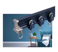 Riel Flexible para Cortina de Techo (1-5 m), de Aluminio Deslizante y Flexible, para ventanales, Balcones y duchas. Barra separadora de ambientes (Azul, 4,5 m)