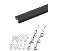 Riel for colgar cuadros de pared con anilla for pared o techo, for museos y galerías de arte.(Black-200cm,150cm/59.06 in)