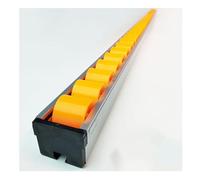 Riel guía de aleación de aluminio con rellenos de plástico, 1,5 m, rieles deslizantes suaves para un manejo eficiente de la carga de palés y sistema de estante de flujo en almacenamiento y logística