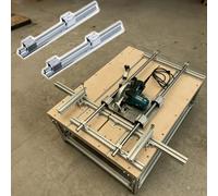 Riel Guía Lineal Riel De Movimiento Lineal Para Máquina De Corte, Rieles Y Rodamientos Lineales De Precisión/bloque De Rodamiento De Carro De Funcionamiento Suave(Length 2500mm)