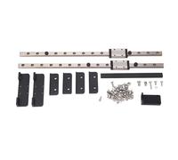 Riel Guía para Impresora 3D de 2 Piezas, Riel Guía de Ejes en Y de Acero Al Cromo Y Carbono con 6 Bloques Deslizantes para Neptune 3/ Pro / 4 / Ender 3/ Pro / V2 / S1 / S1 Pro