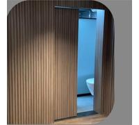 Riel interno de puerta de autobús, acero inoxidable + aleación de aluminio, puerta corredera invisible para armario/dormitorio (izquierda 600 1200 mm)