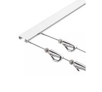 Riel invisible for colgar cuadros con cables ajustables de acero inoxidable: riel oculto for galerías, espejos y exhibidores de arte.(1 hook,200cm/78in)