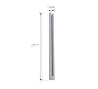 Riel Lindby Linaro, 50 cm, blanco, sistema de riel monofásico