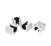 Riel lineal, 4 Unids/lote SBR12UU SBR16UU SBR20UU 12mm16mm 20mm Bloque De Rodamiento Bolas Lineal CNC Enrutador Riel Pieza Impresora 3D para fresadoras CNC caseras(SBR12UU)