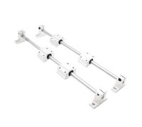 Riel lineal, guía deslizante lineal, eje óptico de 12 mm + 4 soportes de eje SK12 + bloques de rodamiento SCS12UU(500MM)