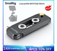 Riel NATO de perfil bajo SmallRig, riel Nato de liberación rápida de 50mm de largo y 6mm de espesor con orificio de montaje de 1/4 "-20 para abrazadera NATO -2468B