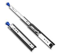 Riel para Cajón, Correderas Resistentes con Bloqueo, Extensión Completa con Amortiguador Y Mecanismo de Deslizamiento Suave para Gabinetes Y Cajones de Piel./Lockable/35 cm