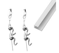 Riel Para Colgar Cuadros De Fácil Instalación, Ideal Para Exhibir Obras Arte, Fotos Y En Galerías, Para Museos Diseño Interiores(1.6ft/0.5m Cable,50in/127cm rail)