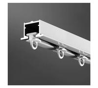 Riel para Cortina de Techo, Divisor de ambientes, 6 m, Longitud Personalizable, polea integrada, aleación de Aluminio Engrosado, Blanco, 3 m