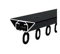 Riel para Cortina de Techo, Juego de rieles Resistentes para Cortina de Techo, rieles opacos en Forma de V para Ventana salediza, Sistema Deslizante silencioso con Ganchos, 2,6 m (8,5 pies),