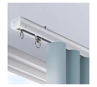 Riel para Cortina de Techo, Sistema de riel Resistente para Cortinas, riel de Techo de 1,5 m, Simple o Doble, con polea para Puertas y Ventanas corredizas de Vidrio, Ajustable de 0,6 a 11,8