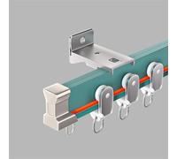 Riel para Cortina de Techo, Sistema Flexible de Alta Resistencia para Cortinas. Rieles deslizantes de Pared para Sala de Estar, Dormitorio y Ducha. Divisor de privacidad. Azul, tamaño Ajusta