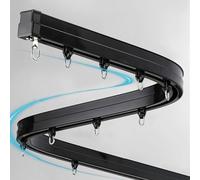 Riel para Cortina de Techo, Sistema Flexible de riel para Cortina - Varilla de aleación de Aluminio de 5,8 m para Montaje en Techo o Pared, Ideal para hospitales y Furgonetas, Kit de riel di