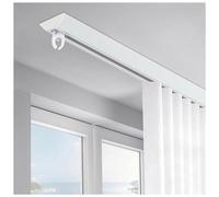 Riel para Cortina, silencioso, para Techo, de Aluminio, de 4,2 m, para Dormitorio, Ventana y Hotel. Reduce el Ruido, se desliza Suavemente y es fácil de Instalar (Blanco).