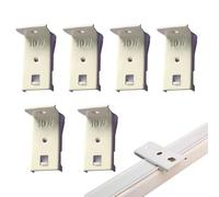 Riel Para Cortinas De Montaje En Pared - Juego De 6 Carriles Para Cortinas De Pared - Accesorios De Montaje Con Conexión De Alta Resistencia Para Hogar Hotel Apartamento Habitación De