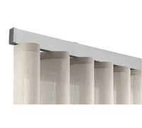 Riel para cortinas modelo Onda - Completo medida de 103 a 308 cm - Acabado acero satinado - riel profesional - con reloga a medida (245 cm)