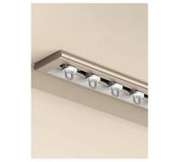 Riel para Cortinas, riel Dorado Resistente para Cortinas, Perfil bajo para Montaje en Techo, 300 cm/9,8 pies, Ideal para Cortinas corredizas, Soportes duraderos para un Funcionamiento Suave.