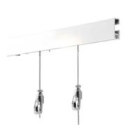 Riel para cuadros de alta resistencia, Sistema for colgar cuadros, pinturas artísticas, fotos en museos, galerías, hogares con cable de 1-3m(1.8m/5.9ft Track,1m/3.3ft Wire)