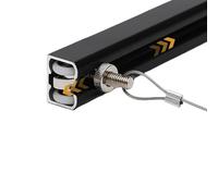 Riel para cuadros de alta resistencia, Tamaños múltiples blancos del negro gancho cordón sistema de la pista ejecución imagen techo(Black,67"/170cm Track)