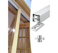 Riel Puerta Corredera Riel de Puerta Plegable de Madera de 61 81 91 102 122 152 cm, Kit de Riel para Puerta Corrediza para Armario O Dormitorio, Guía(4-door,34inch/86.3cm)