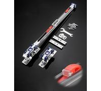 Riel Puerta Corredera Riel para Puerta Corredera de 80, 90, 120, 150 Y 200 cm con Cierre Suave, Kit de Guía para Puerta De Armario/Corredera de Funcionamiento Suave(1880mm/74inch)