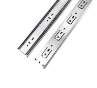 rieles cajones 10" - 22" 45mm wide Stainless Steel Drawer Slides Soft Close Track Rail Sliding Three-Section Cabinet Furniture Hardware(Ordinary 12inch 30cm)