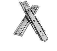 rieles cajones 10" - 22" 45mm wide Stainless Steel Drawer Slides Soft Close Track Rail Sliding Three-Section Cabinet Furniture Hardware(Damping 16inch 40cm)