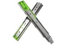 rieles cajones 10" - 22" 45mm wide Stainless Steel Drawer Slides Soft Close Track Rail Sliding Three-Section Cabinet Furniture Hardware(Rebound 14inch 35cm)