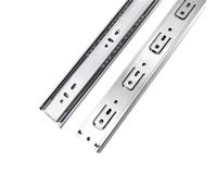 rieles cajones 10" - 22" 45mm wide Stainless Steel Drawer Slides Soft Close Track Rail Sliding Three-Section Cabinet Furniture Hardware(Ordinary 16inch 40cm)