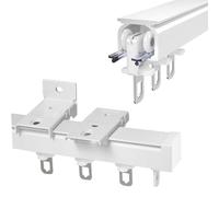 Rieles Cortinas Resistentes y deslizantes,Kit rieles Aluminio Cortinas 1 m,2 m,4,8 m y 5,5 m,Montaje en Pared o Techo,Accesorios decoración el hogar,la Oficina,el Hospital,fácil Cortar.
