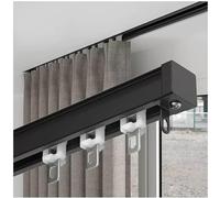 Rieles de Cortina de Aluminio empotrados para Ducha de Oficina, de 4 a 40 pies de Longitud, rieles y Accesorios Invisibles Integrados (Schwarz, 29 pies/884 cm)