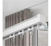 Rieles de Cortina de Aluminio empotrados para Ducha de Oficina, de 4 a 40 pies de Longitud, rieles y Accesorios Invisibles Integrados (Blanco, 35 pies/1066 cm)