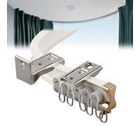 Rieles de cortina de aluminio, rieles de cortina flexibles para separadores de habitaciones, fáciles de cortar e instalar, montaje en techo o pared, ideal para ventanas de bahía y protección de