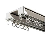 Rieles de cortina de doble riel para montaje en techo, diseño resistente para sala de estar, dormitorio, hotel y separadores de habitaciones