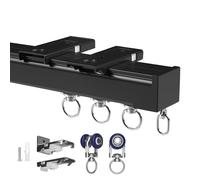 Rieles de cortina de techo de 50600 cm, barras de cortina de pared con poleas resistentes, riel divisor deslizante para ducha, autocaravana, habitación, privacidad, duradero y versátil