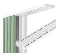 Rieles De Cortina Doble Para Familias, Guía De Cortina De Aleación De Aluminio, 150 200 300 400cm Curtain Track Silencioso Fácil Pratico, Riel Invisible De Cortina De Aluminio(Blanco,180cm(5.9ft))