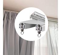 RIFWOVE Rieles De Cortinas para El Techo, Barra De Cortina para Cortina con Ruedas, Carril De Techo Divisor De Habitación para Cortinas, Pista De Cortina De Techo Separador De Habitaciones Recto