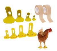Rieles de fijación para pollos, patos y patas de ganso, férula para pollos en diferentes etapas de crecimiento, 10 unidades de cinta de apoyo ajustable para gallos, pies rotos de aves de corral